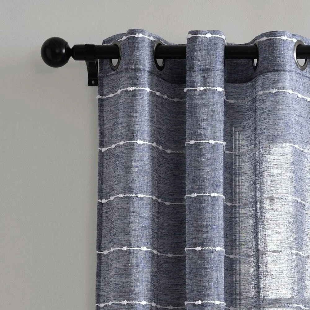 Lush Decor Farmhouse Textured Sheer 84